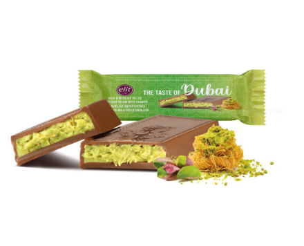 Kadayıf ve Antep Fıstıklı Krema Dolgulu Dubai Çikolatası 30g *24 Adetli PAKET 