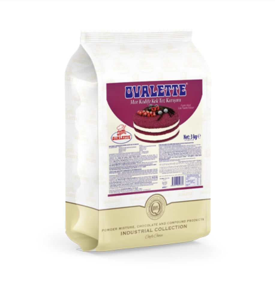 Ovalette Mor Kadife Kek Toz Karışımı 3 Kg