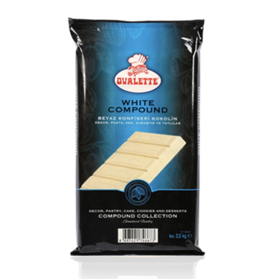 Ovalette Beyaz Konfiseri Çikolata 2,5 Kg