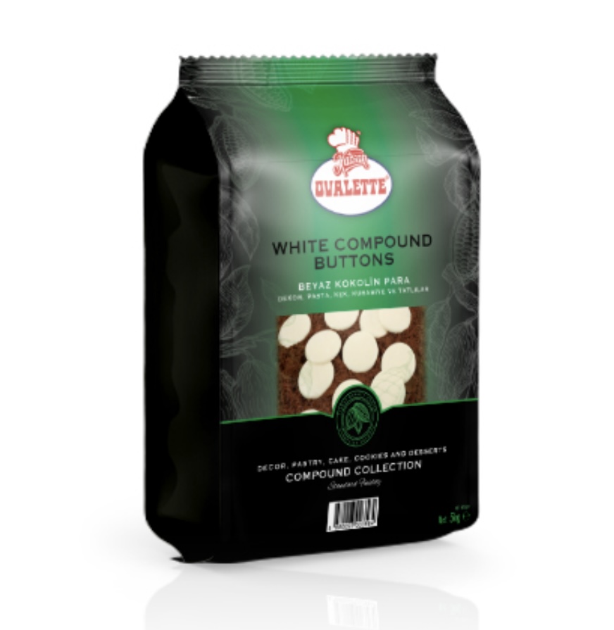 Ovalette Beyaz Kokolin Pul Çikolata 5 Kg
