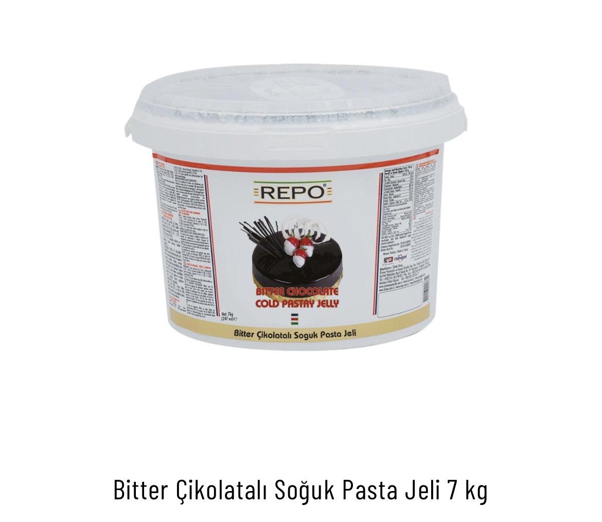 Repo Bitter Çikolatalı Soğuk Pasta Jeli 7 Kg