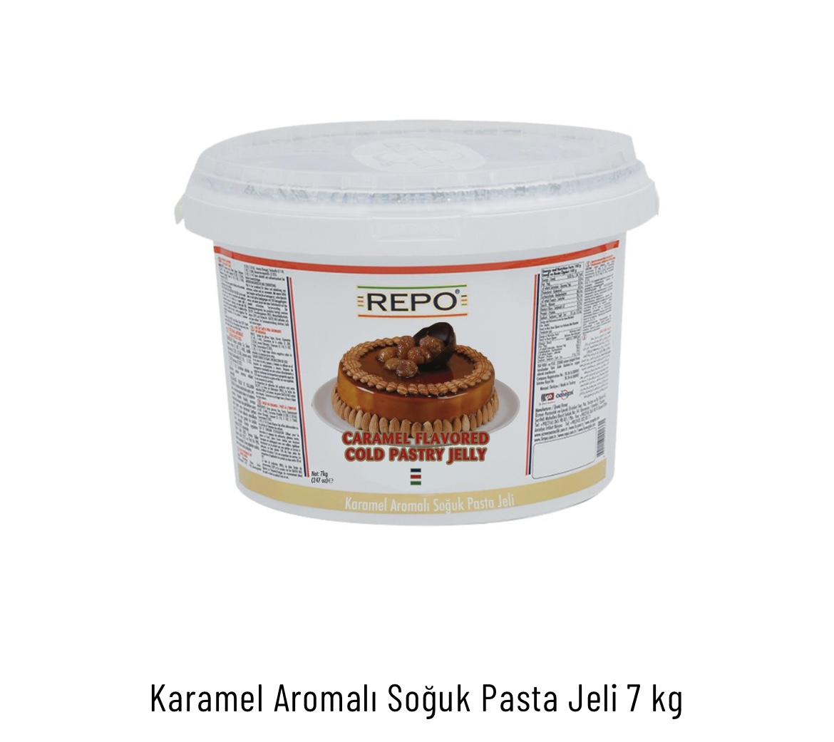 Repo Karamel Aromalı Soğuk Pasta Jeli 7 Kg
