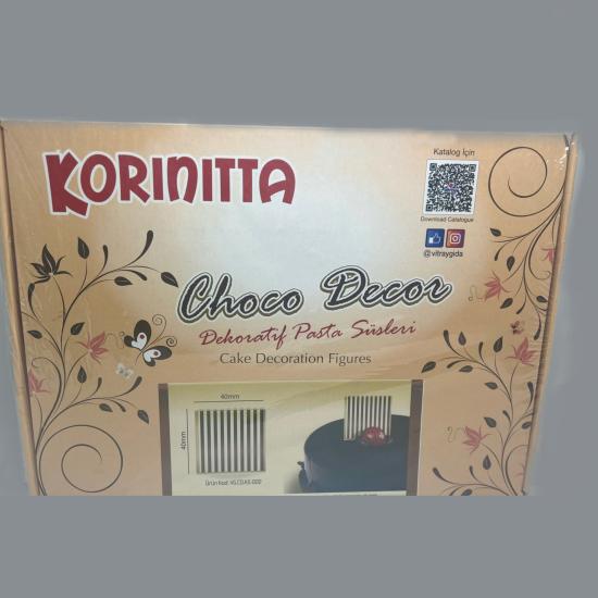 Korınıta Dekoratif Kare  Pasta Süsleri 