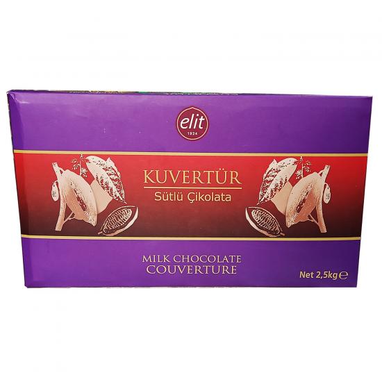 Elit Mor Sütlü Kuvertür 2,5 Kg