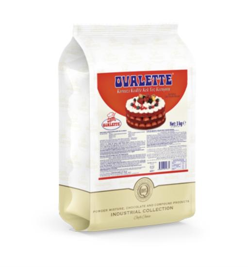 Ovalette Kırmızı Kadife Kek Toz Karışımı 3 Kg