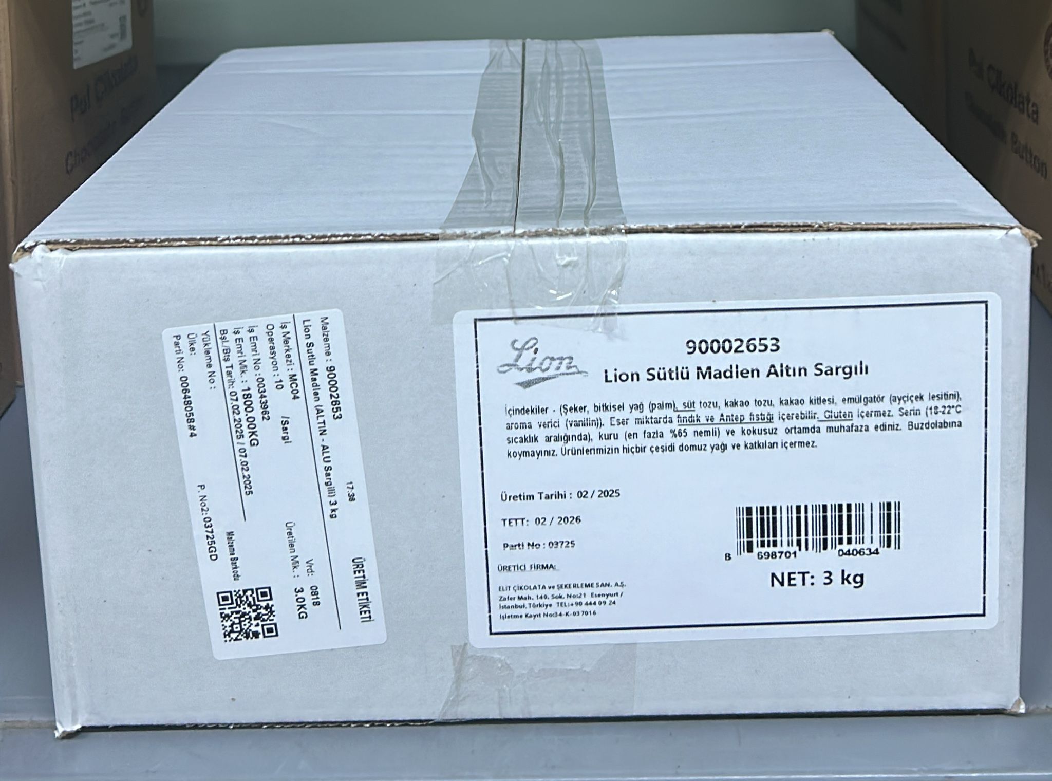 LION SÜTLÜ MADLEN ALTIN SARGILI