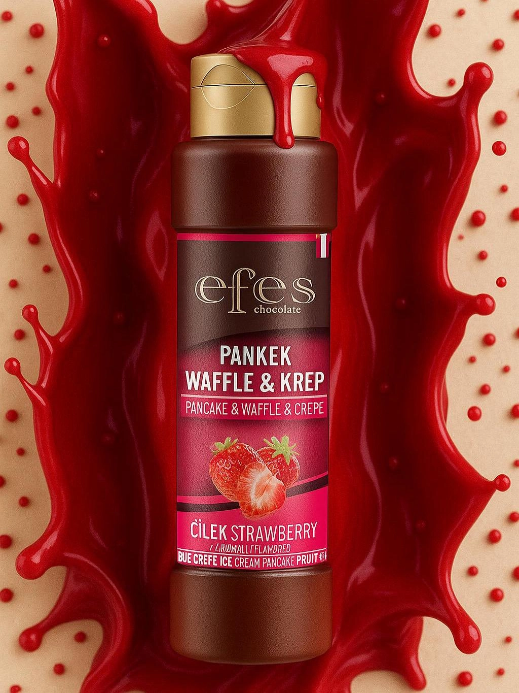 Efes Waffle Sos Çilek 800gr